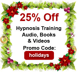 holiday special on hypnosis training audio, books, and videos