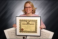 Erin with NGH Approved Super Course Certificates