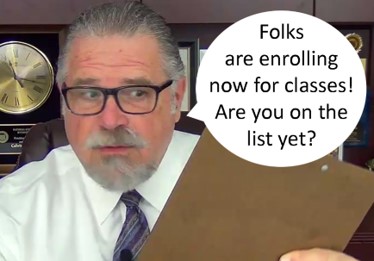 Cal Banyan on text bubble for Enrollees